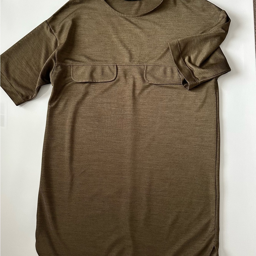 Zara Olive Green Short Sleeve Top